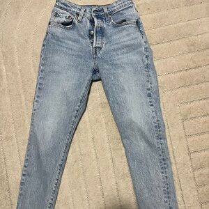 Levi’s premium 24 inch light blue straight fit jeans